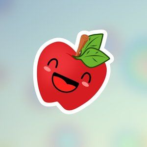 Apple Vinyl Sticker,3 inches big 3/10% off